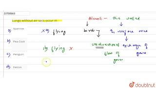 Lungs without air sacs occur in [upl. by Ladnor]