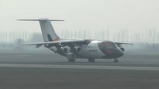 British Aerospace BAe 146200 quot Aerovias Dap quot Taking Off At Santiago De Chile Airport [upl. by Nrehtac59]