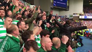 CELTIC FANS HERE WE GO 10 IN A ROW AT ibrox [upl. by Namlas221]