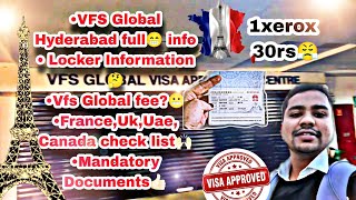 VFS GLOBAL HYDERABAD FULL DETAILS IN TELUGU LOCKERXEROX LOCATION VFSCHECKLISTvfsglobalvisa [upl. by Cordey368]