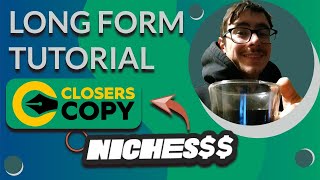 ClosersCopy and Nichesss Tutorial  Long Form AI Writing [upl. by Adnale757]