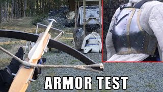 Medieval Crossbows vs Breastplate and Lamellar Armor [upl. by Alyehs]