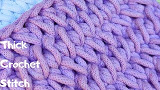 Herringbone Half Double Crochet  Dense 1row Repeat Stitch Pattern for Crochet BagsBackpacks [upl. by Kamin716]