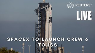 LIVE SpaceX launched Crew 6 on flight to ISS [upl. by Ecinev]