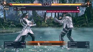 Tekken 8 CBT Jun movelist with frame data display opponent all block [upl. by Timmie823]