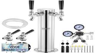 VEVOR Kegerator Tower Kit Dual Taps Beer Conversion Kit Stainless Steel Keg Review [upl. by Nennarb]