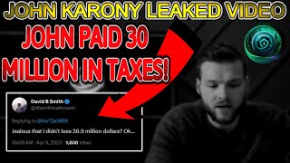 SAFEMOON JOHN KARONY LEAKED VIDEO JOHN PAID 30 MILLION IN TAXES [upl. by Benedikta155]