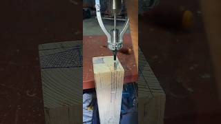 Woodworking skills using a square drill youtube woodworkingideas wood woodwork woodstool s [upl. by Zima666]