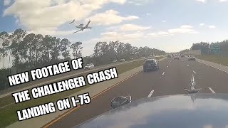 New Dashcam video of the Challenger business jet Crash Landing on I75 in Florida [upl. by Eelyac]