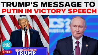 Trump Victory Speech LIVE Trump Gives This Message To Putin After Historic Win US Election Results [upl. by Glynda]