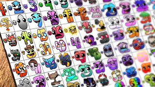 Drawing LOBOTOMY Faces But NUMBER LORE 1100  How to color GEOMETRY DASH [upl. by Naro802]