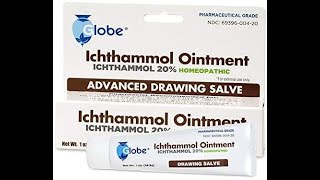 Globe Ichthammol Oint 20 Salve 1 OZ  Soothing Skin Relief Treatment of Eczema Psoriasis Acne [upl. by Aihsyla]