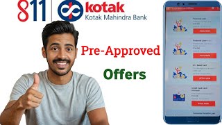 I Got Multiple PreApproved Offers Kotak 811  Credit Card personal loan debit card Emi [upl. by Malory]