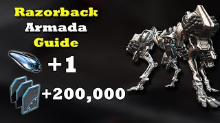 Warframe  FREE Orokin Catalyst and 200000 Credits  Razorback Armada Guide [upl. by Ethban742]