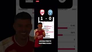 LIVE REACTION TO MARTINELLI GOALmartinelli arsenal mancity coyg gooners [upl. by Eilyr874]