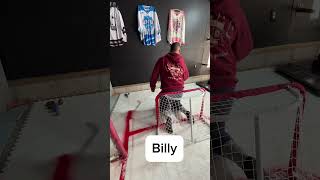 How to practice hockey goalie from home with mini sticks [upl. by Antonius10]