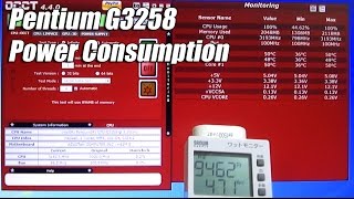 【消費電力】Pentium G3258 power consumption with OCCT [upl. by Bornstein]