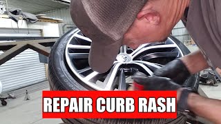 Wheel Repair  How To Repair Curb Rash  Road Rash  The right way [upl. by Aisenet]