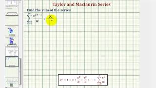 Determine the Function for the Sum of a Power Series e to the power of x [upl. by Hgeilhsa]