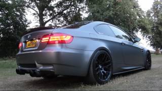 BMW E92 M3 with Evolve Decat Test Pipes Supersprint Catback and Akrapovic Back Box Delete [upl. by Munson]