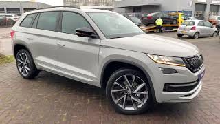 Skoda NEW Kodiaq Sportline 2019 in 4K Steel Grey Special 20 inch VEGA walk around amp detail inside [upl. by Bald]