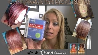 COMO QUITAR EL TINTE ROJO CON REMOVER Aclarar el pelo sin decoloracion [upl. by Launamme757]