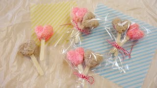 Heartshaped Dacquoise on a stick スティック付きハート型ダックワーズ [upl. by Anela]