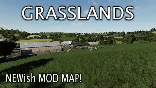 quotGRASSLANDSquot NEWish MOD MAP Farming Simulator 19 PS4 MAP TOUR Review FS19 [upl. by Almire]