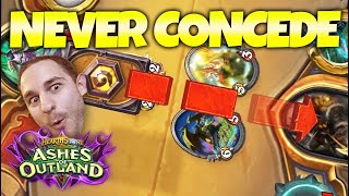 NEVER CONCEDE  Zalae Hearthstone  Ashes of Outland [upl. by Marven770]