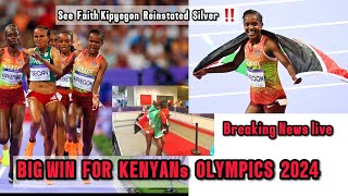 BIG WIN OLYMPICS 2024 for KENYA as FAITH KIPYEGON Silver Medal is Reinstated BEATRICE CHEBET RACE [upl. by Oriana]