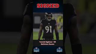 Yannick Ngakoue Signing nfl baltimoreravens football [upl. by Sedicla]