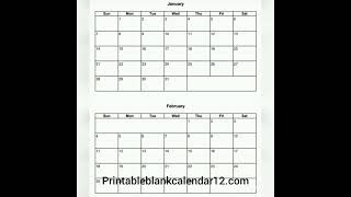 Printable blank calendars [upl. by Ateekal]