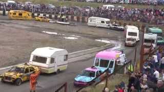 Caravan Demolition Derby  Warton Stock car club30th August 2015 [upl. by Gnouh]