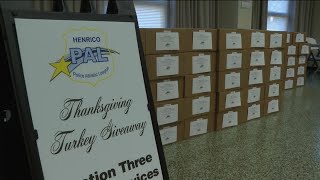 Henrico officers deliver Thanksgiving meal boxes to 500plus families [upl. by Kancler]