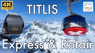 Mount TITLIS Express amp Rotair  From Engelberg all the way to the top of Mount Titlis [upl. by Weed]