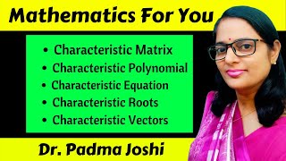 What is characteristic equation  Characteristic polynomial  Matrices  Linear algebra [upl. by Corabelle]