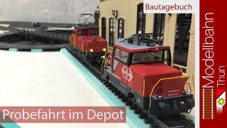 Probefahrt im Depot  Modellbahn Thun 16 [upl. by Ellehsor]