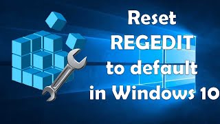 How to reset REGEDIT to default in Windows 10 [upl. by Zerk]