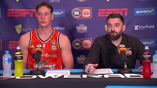 Adam Forde and Sam Mennenga press conference vs Melbourne United  Round 13 NBL24 [upl. by Nanyt]