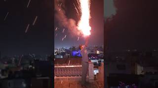 30 shots in hand💥 firecracker fireworks standardfireworks skyshot trending viralvideo shorts [upl. by Yarezed]