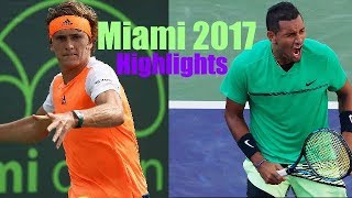 Nick Kyrgios Vs Alexander Zverev  Miami 2017  QF  Highlights [upl. by Boni]