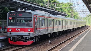 4K Stasiun Universitas Pancasila Kompilasi Kereta dan KRL Commuter Line  JR 205 TM 6000 CC 206 [upl. by Niowtna]