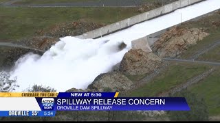 Oroville Dam Spillway release concern [upl. by Aihsile611]