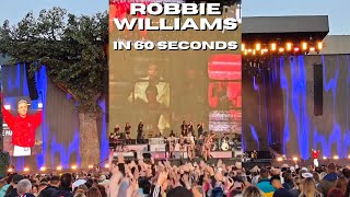 Robbie Williams in 60 seconds Hyde Park London 6724 robbiewilliams livemusic [upl. by Yeargain]