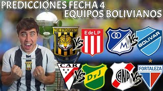 🔴Prediccion Copa Libertadores y Sudamerica 2024 en vivo FECHA 4  Equipos Bolivianos [upl. by Ydnem]