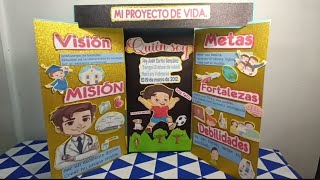 COMO HACER UN PROYECTO DE VIDA  COMO HACER UN LAPBOOK PROYECTO DE VIDA  LAPBOOK FACIL DE HACER [upl. by Olim]