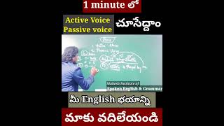 Active Voice  Passive voice Rules spokenenglishin45daysintelugu [upl. by Olraced945]