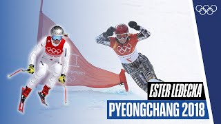 Ester Ledecka makes history at PyeongChang2018 ⛷️ [upl. by Nolek]