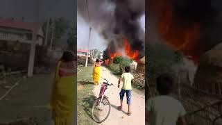 LPG gas cylinder blast completely destroys a house in Biswanath [upl. by Enamrej]