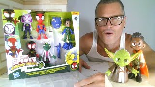 Marvel Spidey And His Amazing Friends Dino Webs Dino Heroes amp Lizard Set Reptil Figure Hasbro Review [upl. by Lechner]